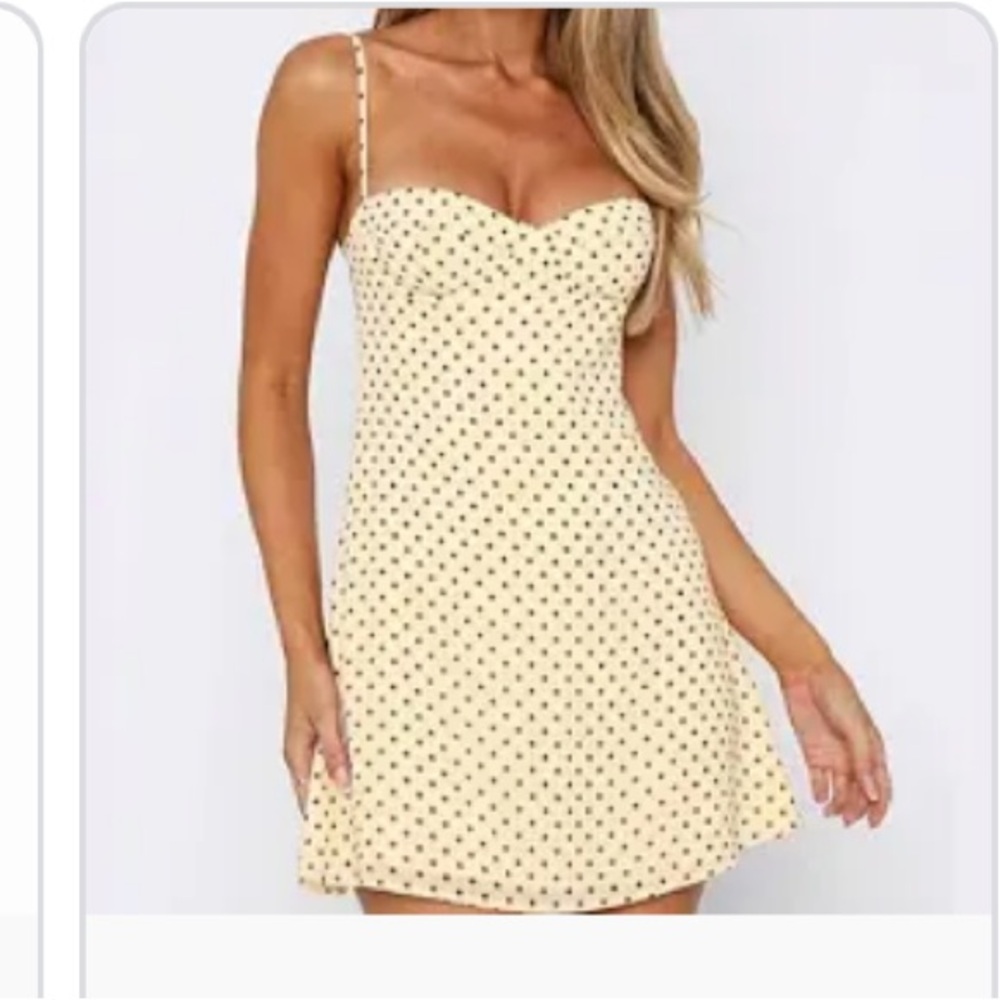 American Threads Polka Dot Spaghetti Strap mini dress